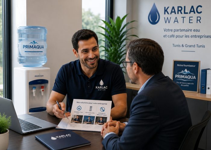 Karlac Water présente ses services aux entreprises avec une fontaine d’eau Primaqua